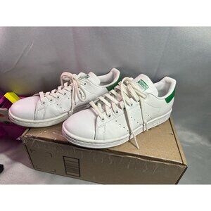 Adidas Stan Smith Sneakers White/Green Size 7.5 Lace-Up Casual Shoes